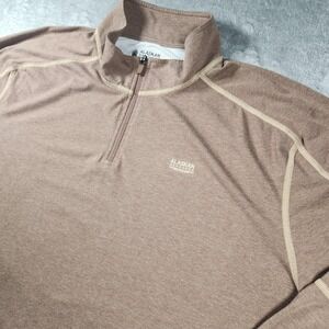 Alaskan Hardgear Pullover Mens 3XL Brown 1/4 Zip Fishing Mesh Lined Outdoor